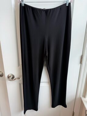 Sympli size 14 Straight Leg Black Pull On Pants Professional Made in Canada